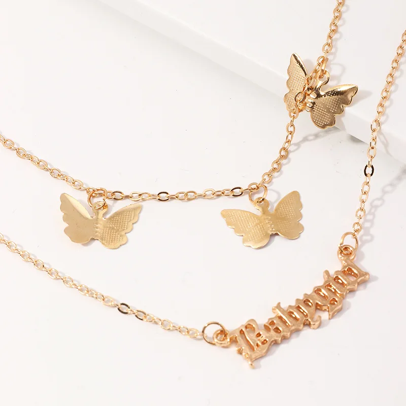 Baby Girl Necklace Fashion Double-layer 