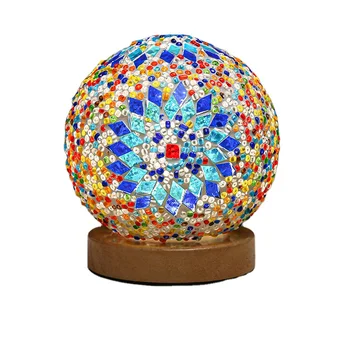 Creative exotic home decoration table lamp Bohemian night light bedroom romantic atmosphere lamp mosaic night light