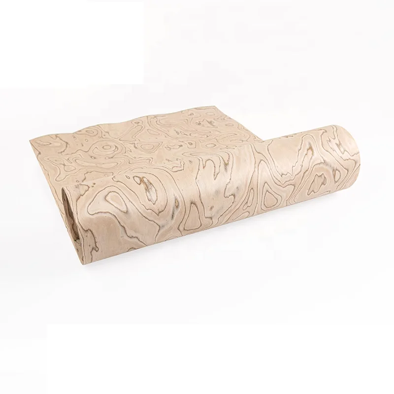 Recon Engineered Maple Burl Wood Veneer for Wallcovering Panels Kitchen Cabinet Plywoods Skin