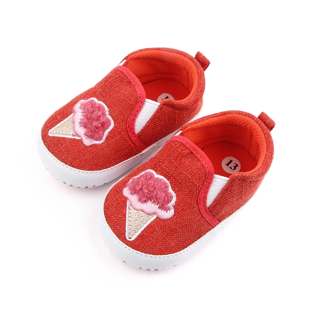 New Baby Shoes Solid Cute Ice Cream Breathable Casual Newborn Baby Toddler Shoes details