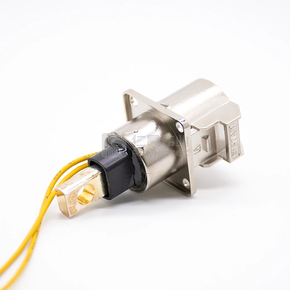 200A Connector EV IP67 HV Waterproof 2 Pin High Voltage Power Connector 50mm2 Single Core Multi Stranded EV Cable