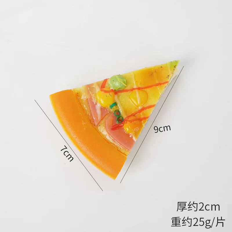 PU Simulation Cheese Triangle Pizza Model Fake Food Pizza Display Prop