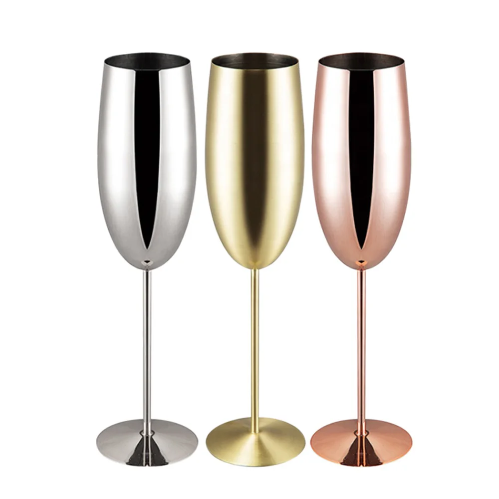 brushed gold shatterproof stainless steel champagne