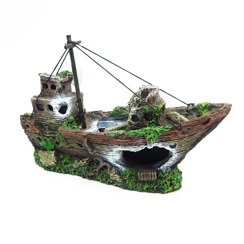 Hollow resin ship for fish and