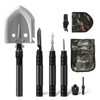 Grade Car Survival Outdoor Stainless Steel Garden Shovel with Handle for Snow Removal Camping DIY Spades Shovels