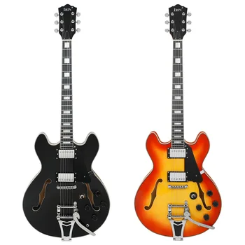 IRIN Hollow F-hole Jazz Electric Guitar Set for Adult Beginners Playing Plucked Instruments 22 Pin Electronic Guitar