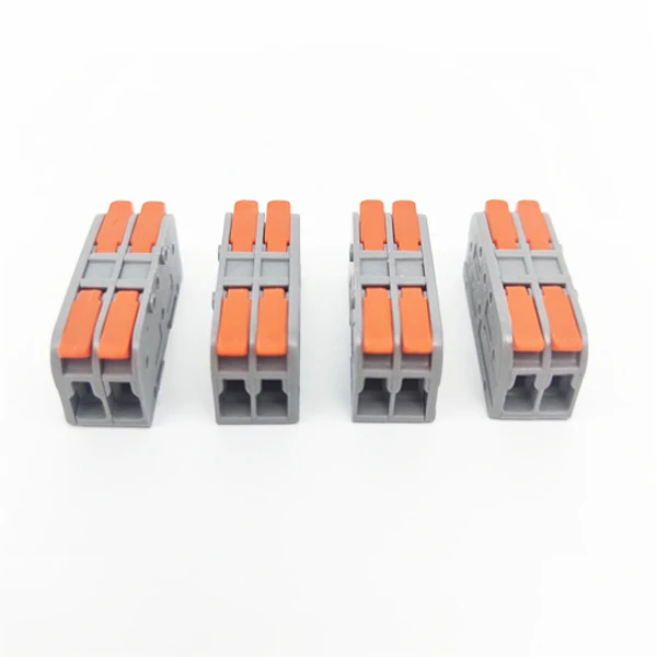 SPL-2, 25PCS XHF Conductor Compact Connectors Lever-Nut for 2 Circuit Inline Splices 