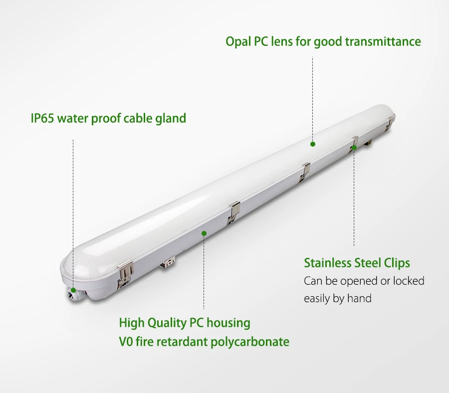 Weatherproof Type Lighting In Stock IP65 Waterproof 1200 1500 40W 50W Linear LED Tri-Proof ...