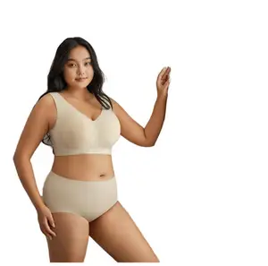 Manufacturer Direct Sale M-5XL Best-selling Detachable Cup Pad High Elasticity Womens Underwear Seamless Plus-size Women's Bra