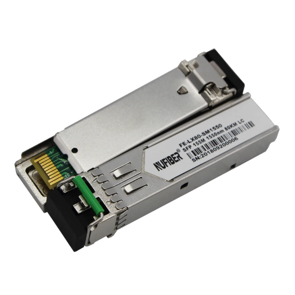 Long Distance 155M 200km SFP Module with TRx 1550nm Duplex LC Fiber Optic Transceivers for Network Equipment
