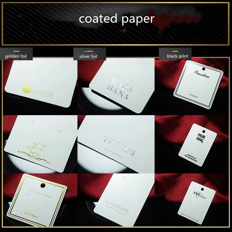Custom Logo Cardboard Earring Display Cards | Personalized Jewelry ...