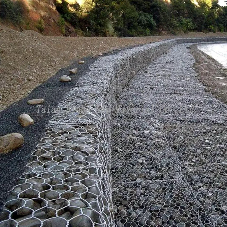 Stone cage wall/5x1x1m gaviones price/galvanized gabion box size