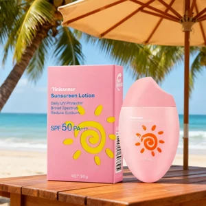 Factory OEM Private Label Wholesale SPF 50 Mineral Ingredient Sunscreen Lotion Body and Face Care Cream Prevents Sunburn Skin