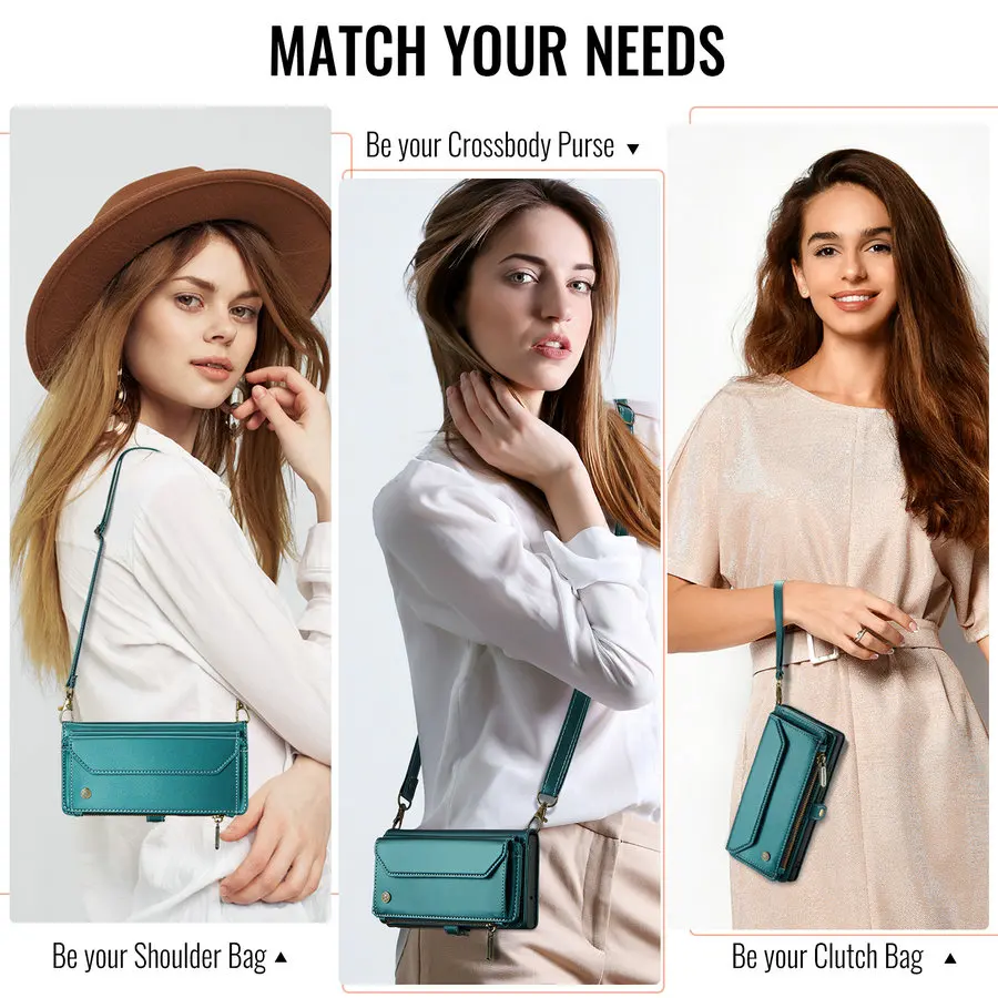 CaseMe for Iphones 15 Pro Max case PU Leather Wallet Cards Holder Pouch for iPhone 17 16 14 13 12 11 Pro Max 7 8 Plus Phone Case