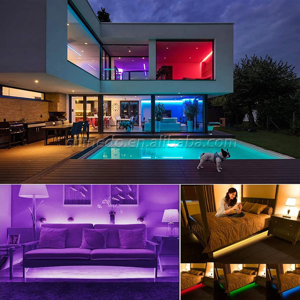 Holiday Light Led Strip App Or Wifi 12v Remote Controlled 5050 2835 Rgb