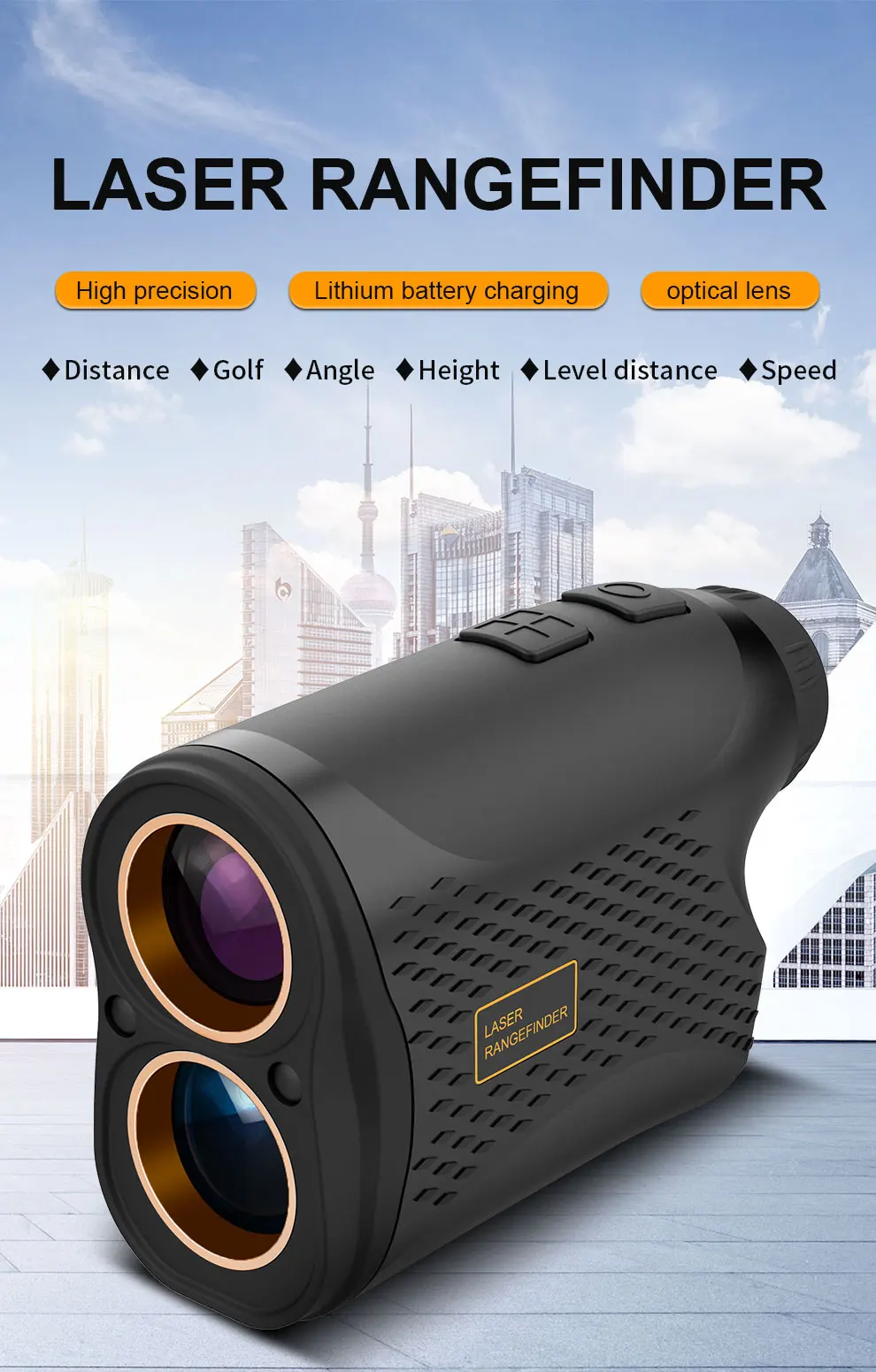 1000m Oem 6x Altitude Angle Binoculars Rangefinder Scopes With