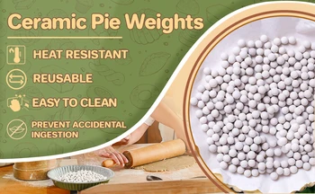 PLANTIONAL Kuchengewichte – 10 Mm Keramikbohnen, 750 G, Mit Aufbewahrungsbehälter, Für Blindes Backen (grün)