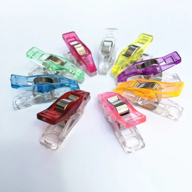 Wholesale Random Color Customized Japanese Quilter Clips Plastic Sewing Clips for DIY Crafts Quilting Supplies