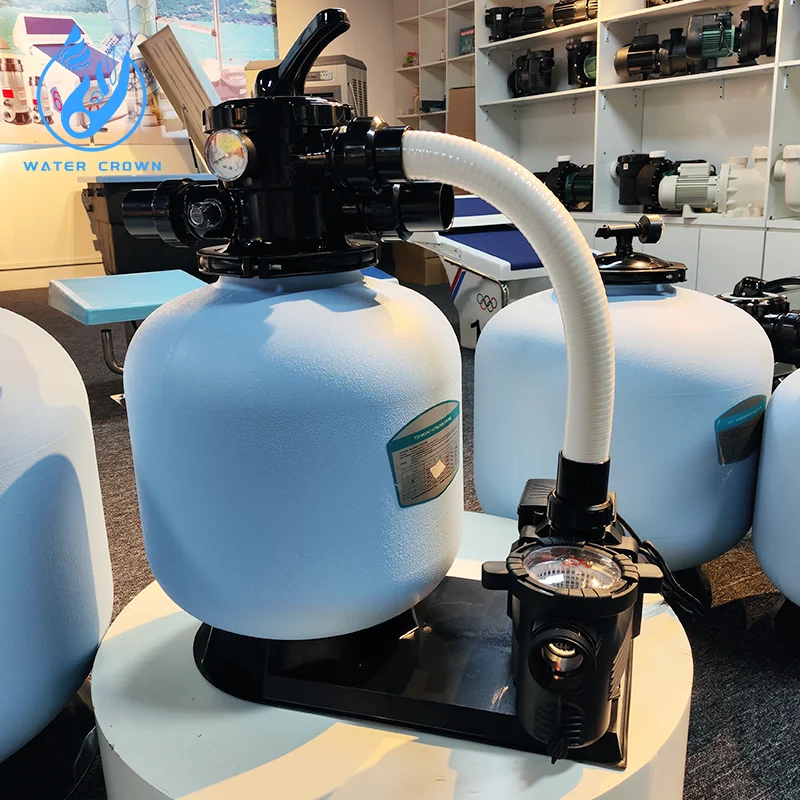 Инструменты для очистки воды в семейном бассейне: прочный песчаный фильтр «Water Crown» из стекловолокна, устойчивый к коррозии и ультрафиолетовому излучению