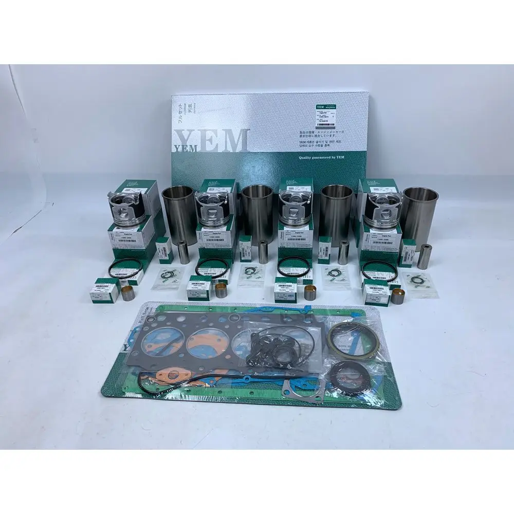 WG1605 Engine Rebuild Kit With Piston Ring Liner Overhaul Gasket Set for Bobcat Loaders for Kubota Engine