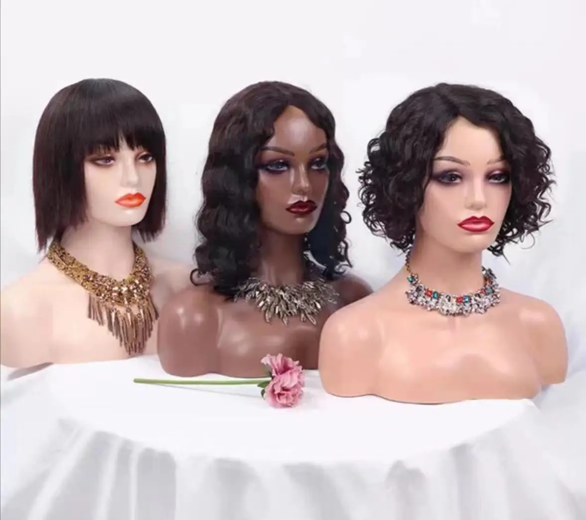 Wholesale Realistic Female Wig Mannequins African American Mannequin