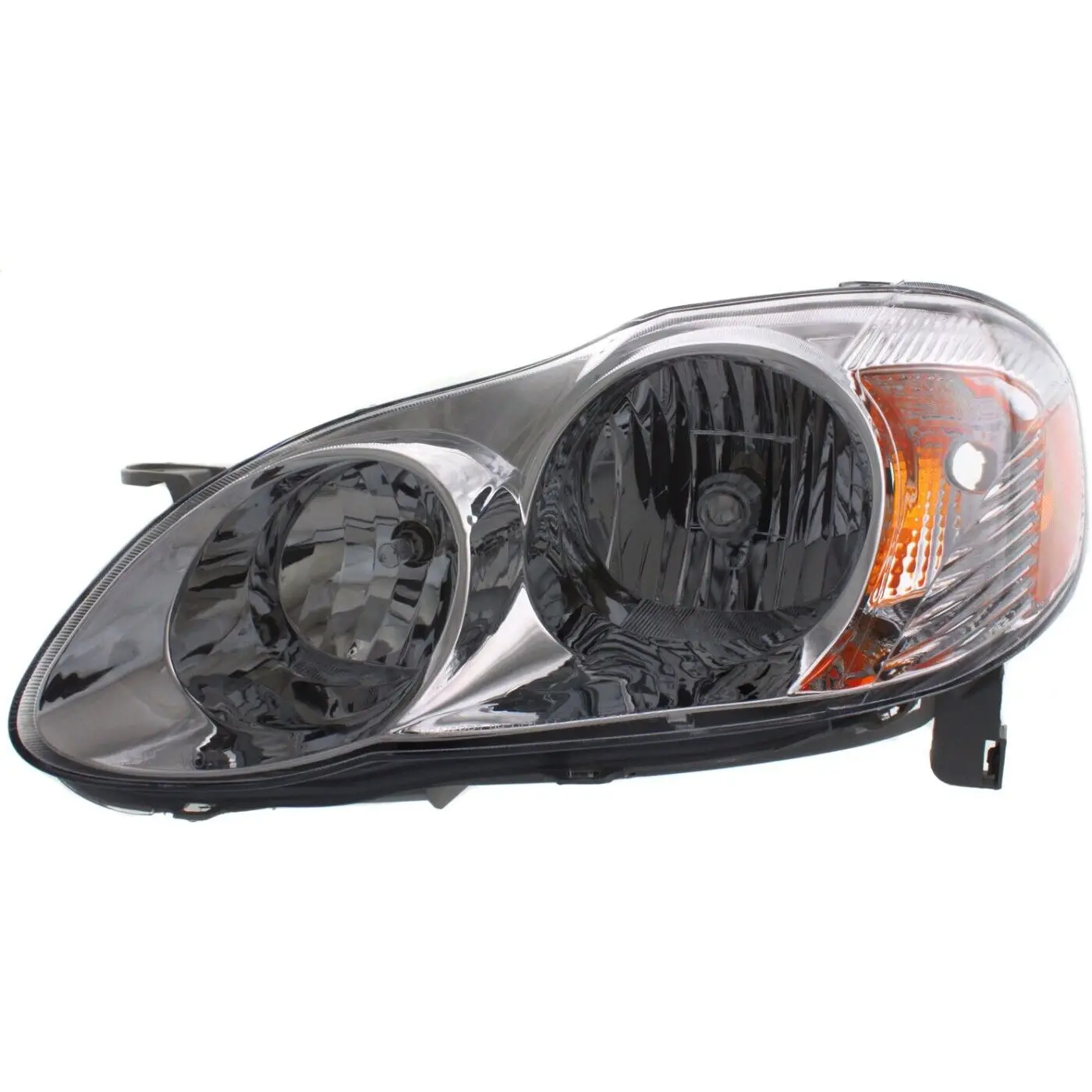 Pair Black Headlights For 2003-2008 Toyota Corolla – Clear Lens, DOT & SAE
