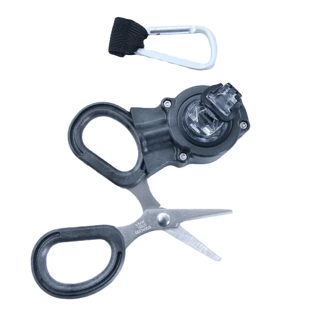 PE Stainless Steel fishing professional scissors with retractable leash braid line