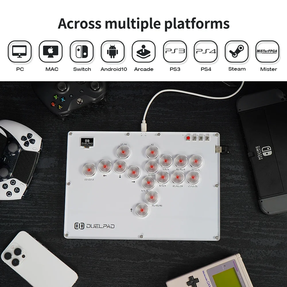 Duelpad Leverless Controller Hitbox For Ps5 Fighting Game Stick Arcade
