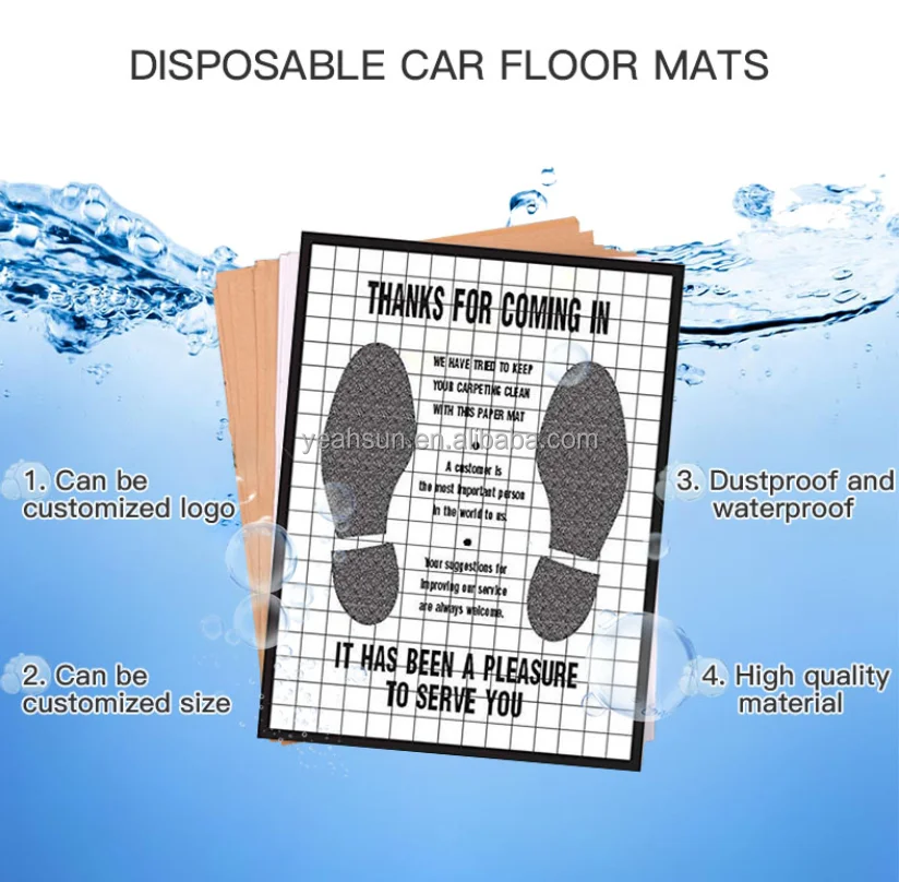 Disposable Antislip Paper Car Floor Mat Buy Kraft Car Mat,Car Floor