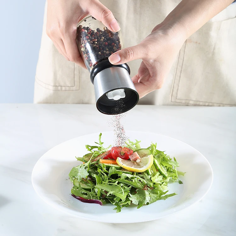 CHINAGAMA Stainless Steel Spice Mill Salt and Pepper Grinder for Cooking Salt & Pepper Shaker Pepper Mill Salt Grinder