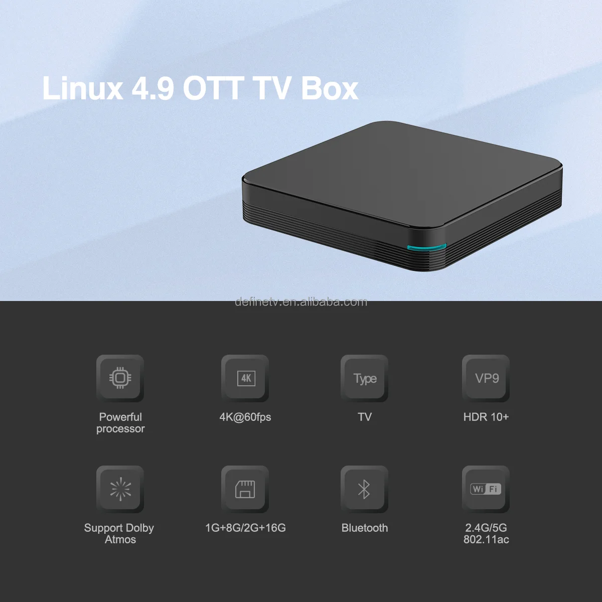 L24 Plus STB IPTV Box - Dual-Wifi UHD 4K 60fps M3u Xtream