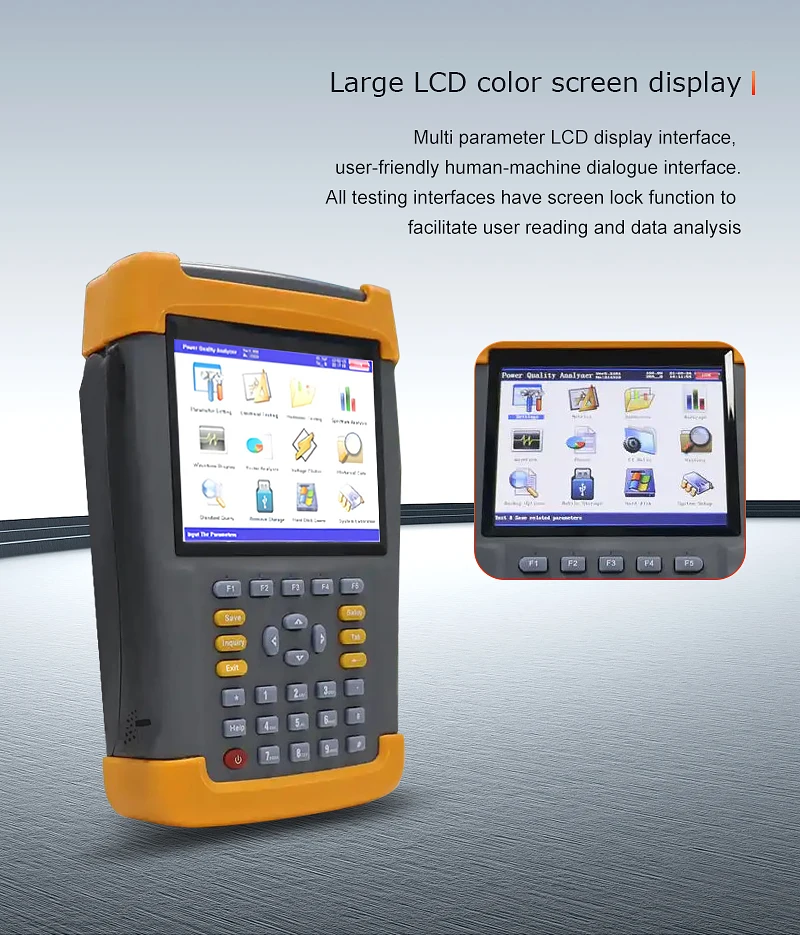 Handheld Smart Three Phase Power Quality Analyzer 1000a Energy Power ...