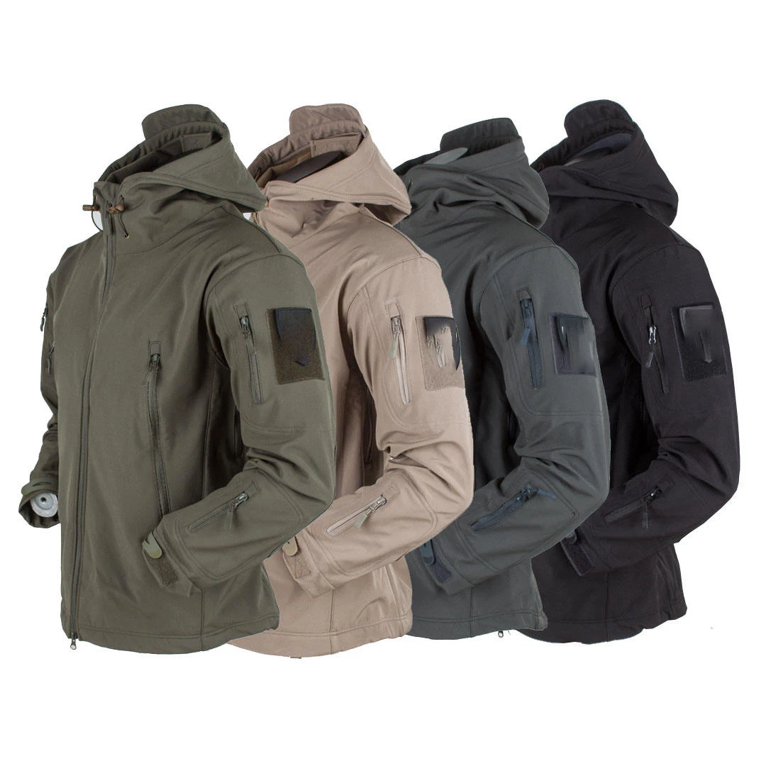 Custom Outdoor Windproof Waterproof Softshell Hiking Hunting Riding Crop Vintage Windbreaker Jacket for Men_voghion.com