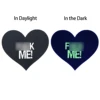 Black heart-glowing in the dark