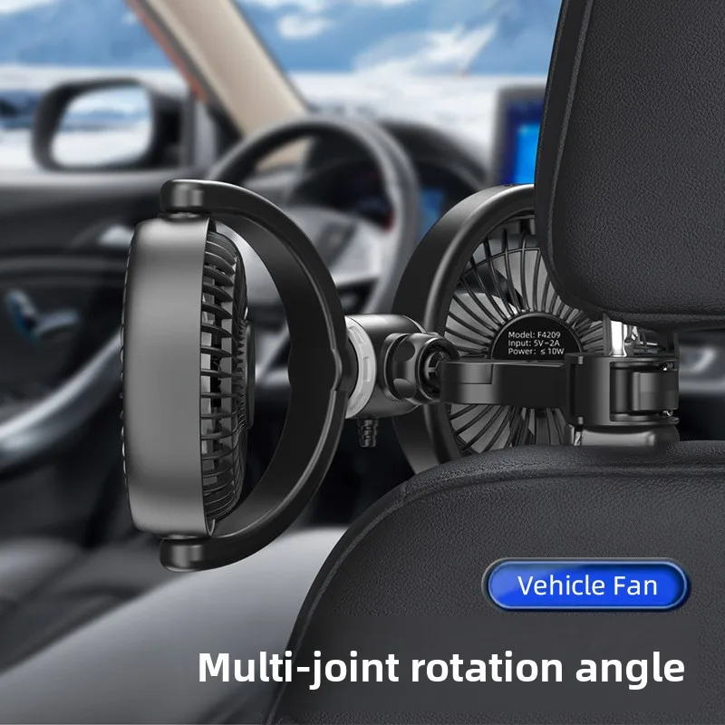 Headrest Mini Cooling Fan, 5V, 360° - detail 6