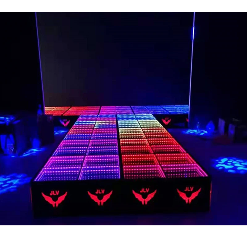 Wireless Control Led Floor Lights 3d Magnetic Wedding Party Led Floor Magnet Abyss Mirror Rainbow Floor Tile