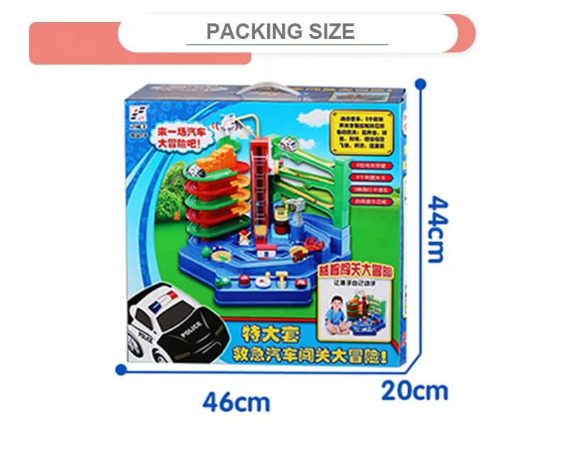 
B/O Забавный слот сборный Поезд Автомобиль Приключения трек игрушка с музыкой 