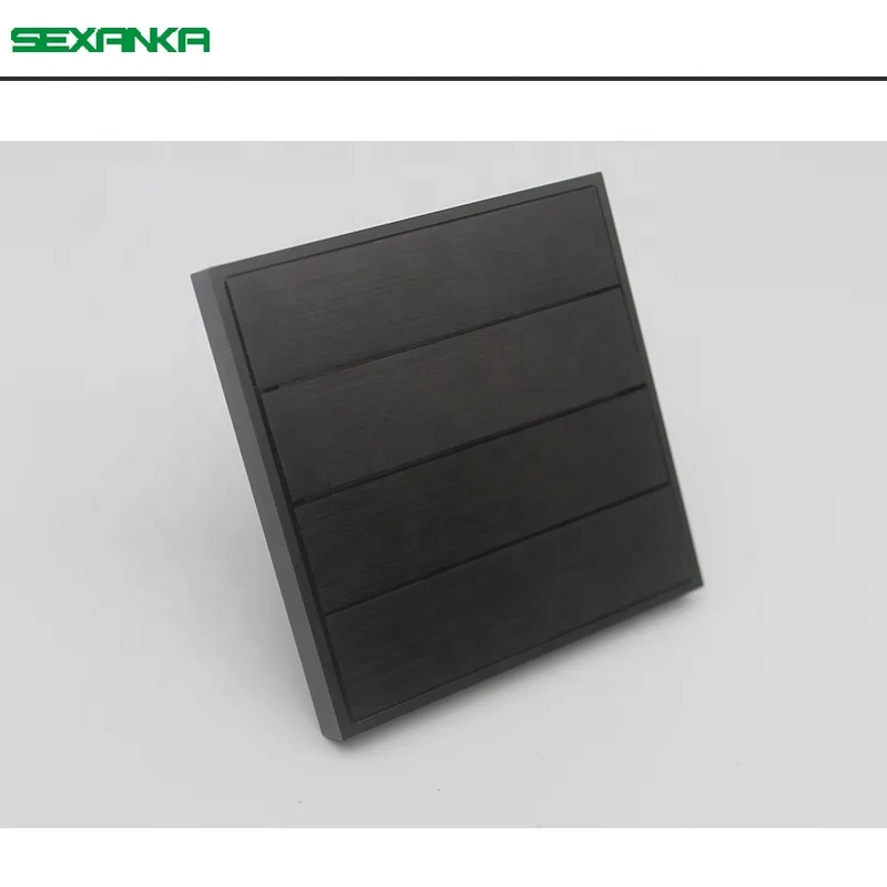 SEXANKA KNX EIB Smart Home Atomation System 4 Gang Metal Push Button Smart Wall Light Switch