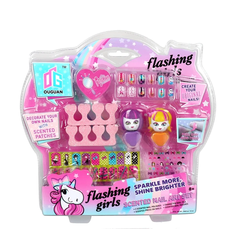 Игрушечная игрушка для детей, сверкающая ярче, набор для маникюра