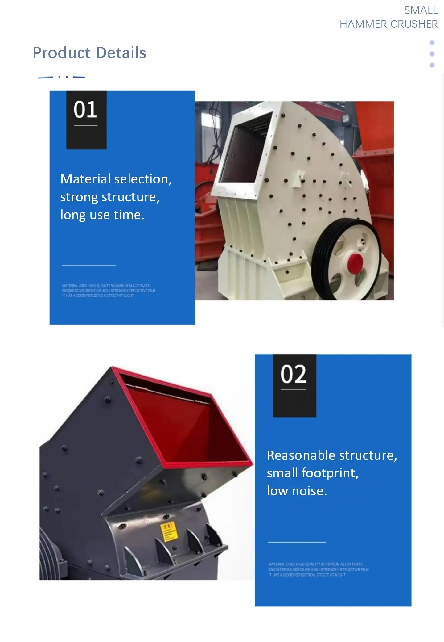 Factory Price Granite Glass Demonstration Heavy Duty Hammer Crusher