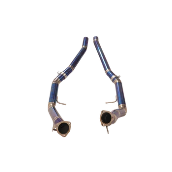 YT Front Exhaust System Titanium with Blue Burnt for Audi RS6 RS7 C8