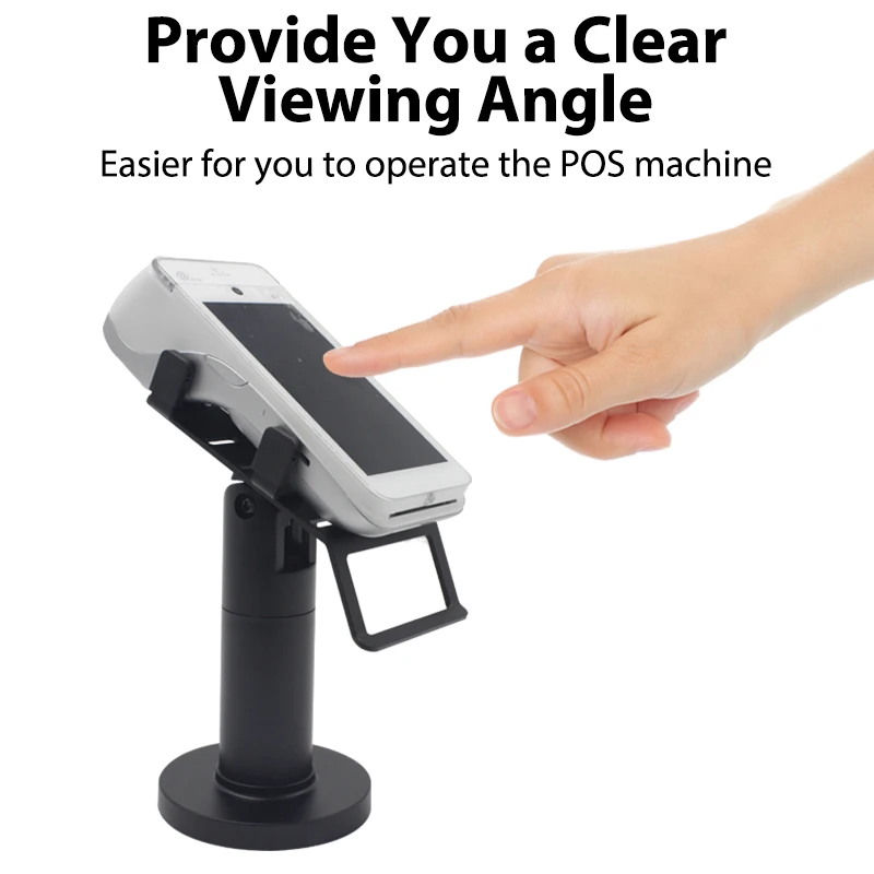 Custom Swivel POS Terminal Stand Adjustable Clamp Width Credit Card Machine Holder POS System Bracket for Verifone Payments