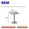 Stainless Steel Square Table (Composite Plastic Core Base)