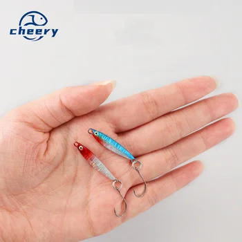 1.6g 3g 5color Micro-objects Mini Metal Bait Floating Stream Bait Horse Mouth Fish White Stripes Metal Jig Fishing Lure – Metal Jig – view 2