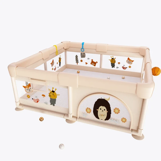 Hot Sale Metal Foldable Fence Baby Playpen Children Indoor Multi-functional Baby PlayYards