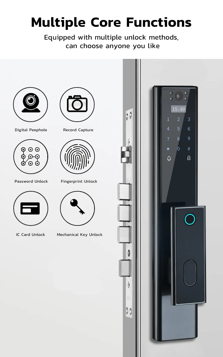 Hido Electronic Lock Safety Camera Keyless Deadbolt Biometric Fingerprint Door Lock Buy Smart