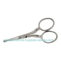 Профессиональные закругленные ножницы для волос в носу, индивидуальные натуральные ножницы для макияжа, маленькие ножницы для волос в носу из нержавеющей стали