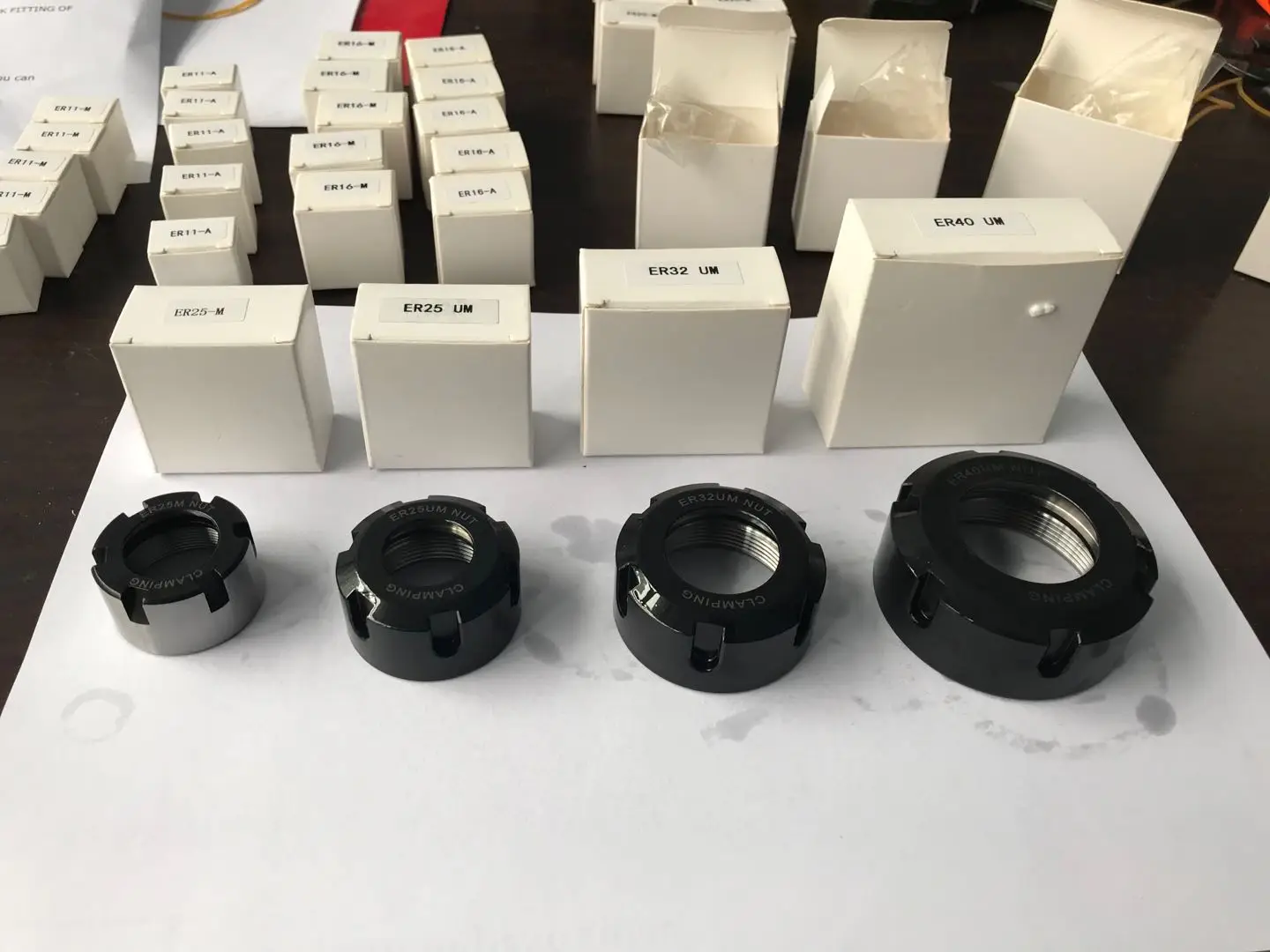 Dado Di Serraggio, 5 Pz/set ER16A Dado Di Serraggio A Colletto Per ER Fresatrice CNC Tornio - Foto 13