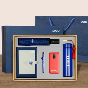 Custom Logo A5 Business Spiral Leather Notebook Exquisite 100-Page Hardcover Promotional Gift Set with Pen Thread Sewing Binding