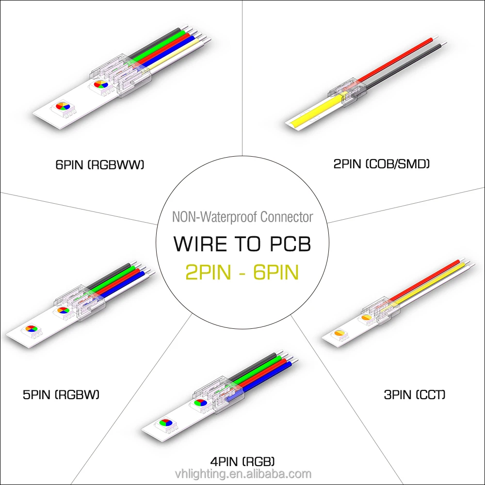 Neon Cob Smd 3 Pin With Led Strip Corner Usb Connector Cable Led Light